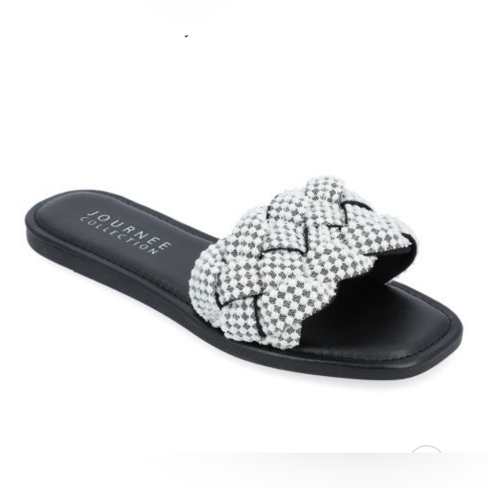 New Journee Collection Women's Railey Comfort Foam Slip On Slide Flat S…